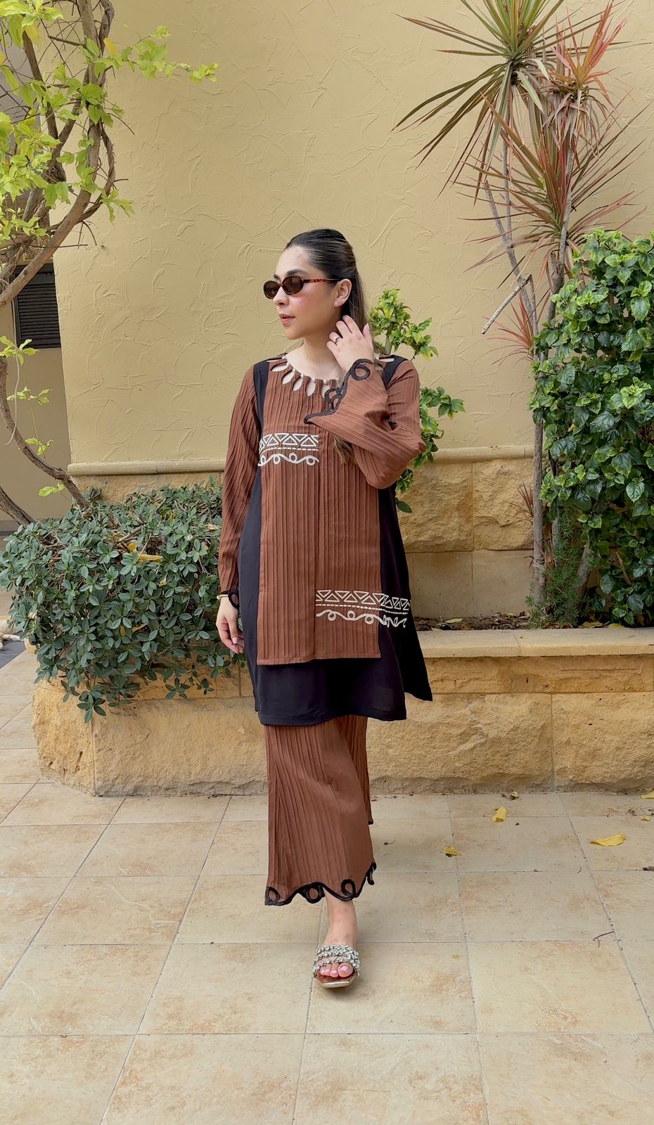 Timeless Blend - 2PC Self Georgette Dress